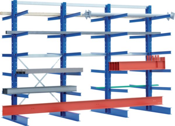 Raskas ulokehylly, 2-puoleinen, K=3000 S=1000