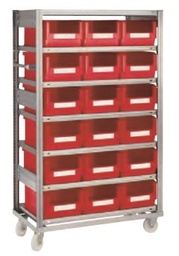 18 kpl ottolaatikoita hyllyvaunussa